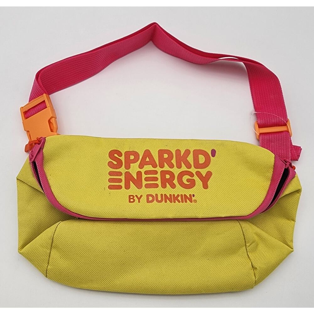 Dunkin Donuts Sparkd’ Energy Fanny Pack Cooler Swag Neon Travel Bag Rare